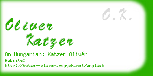 oliver katzer business card